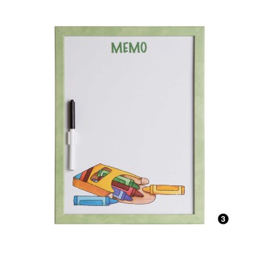 Quadro Escrita Madeira/Pl�stico Branco 30X40cm