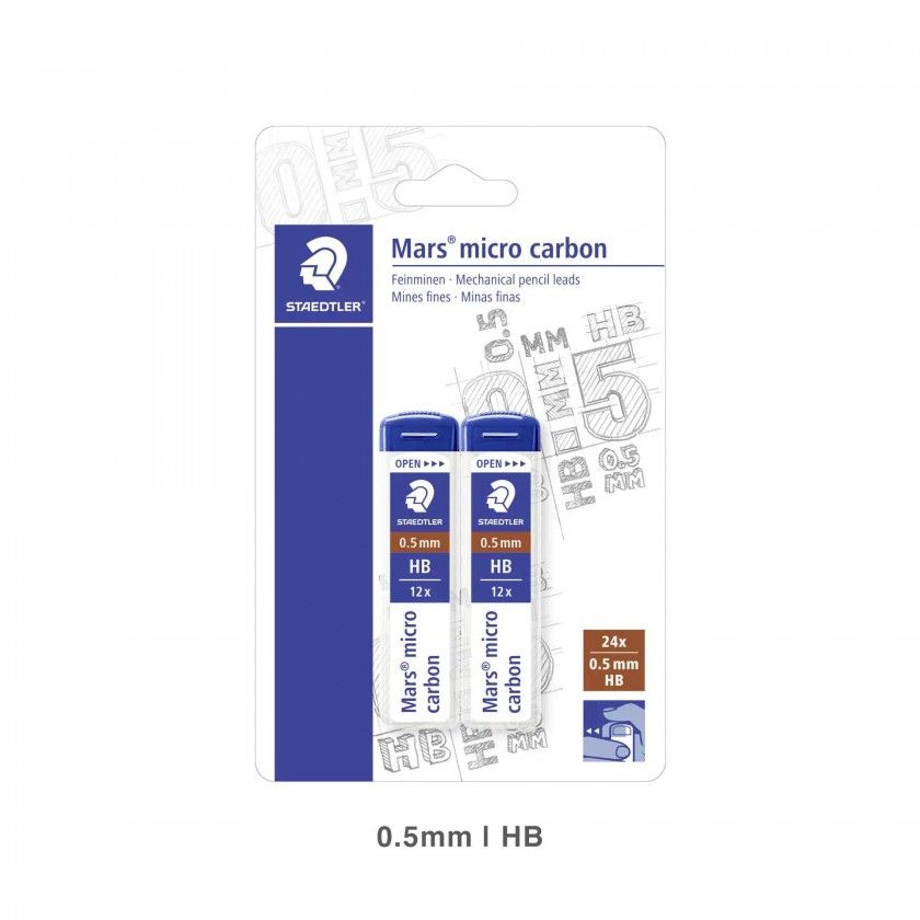 Tubo 12 Minas Staedtler HB 0.5mm Pack 2 Tubo 12 Minas Staedtler HB 0.5mm Pack 2