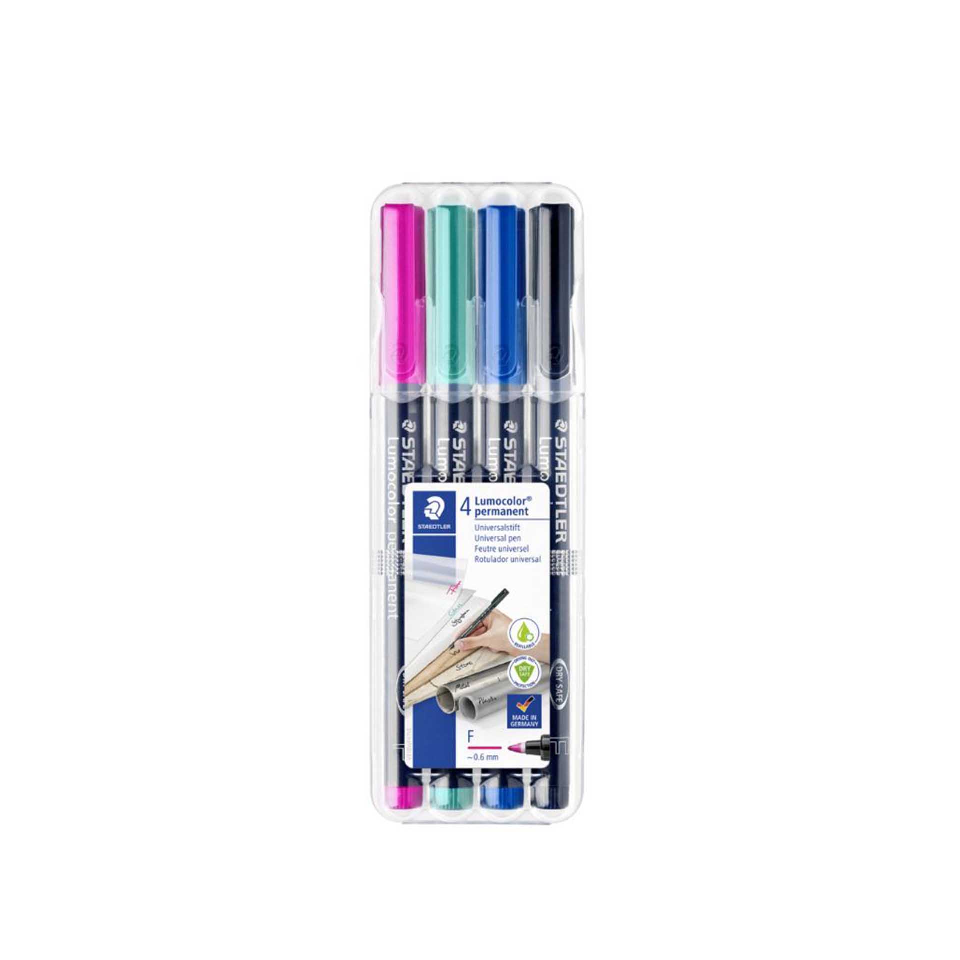 Caneta Permanente Staedtler 4 Cores 0.6mm