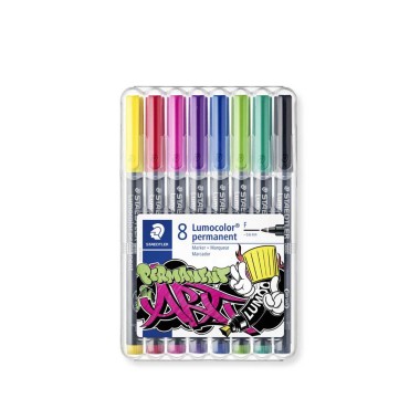 Caneta Permanente Staedtler 8 Cores 0.6mm