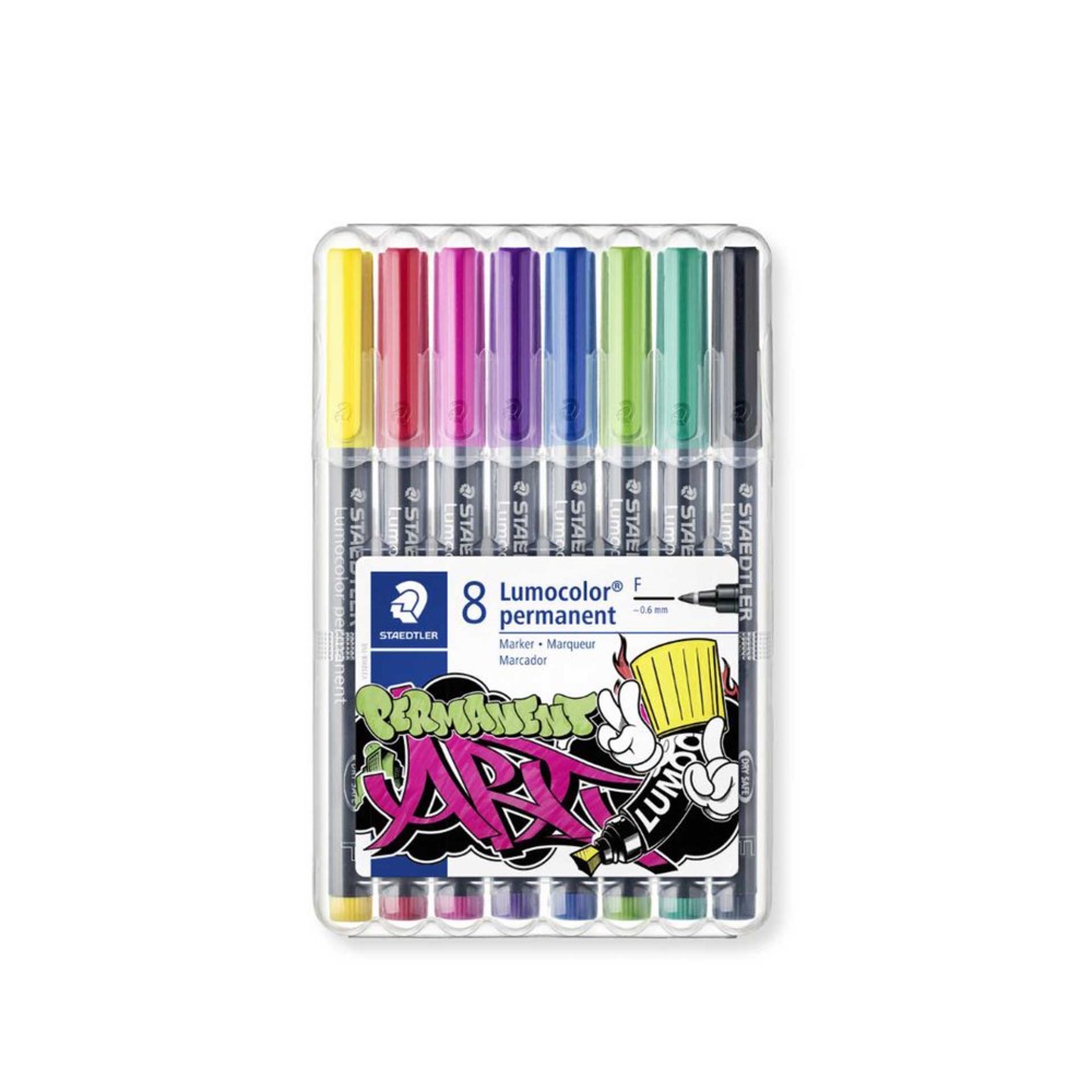 Caneta Permanente Staedtler 8 Cores 0.6mm