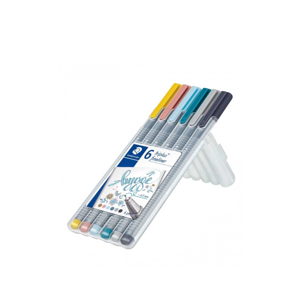 Caneta Ponta Fina Staedtler 6 Cores 0.3mm