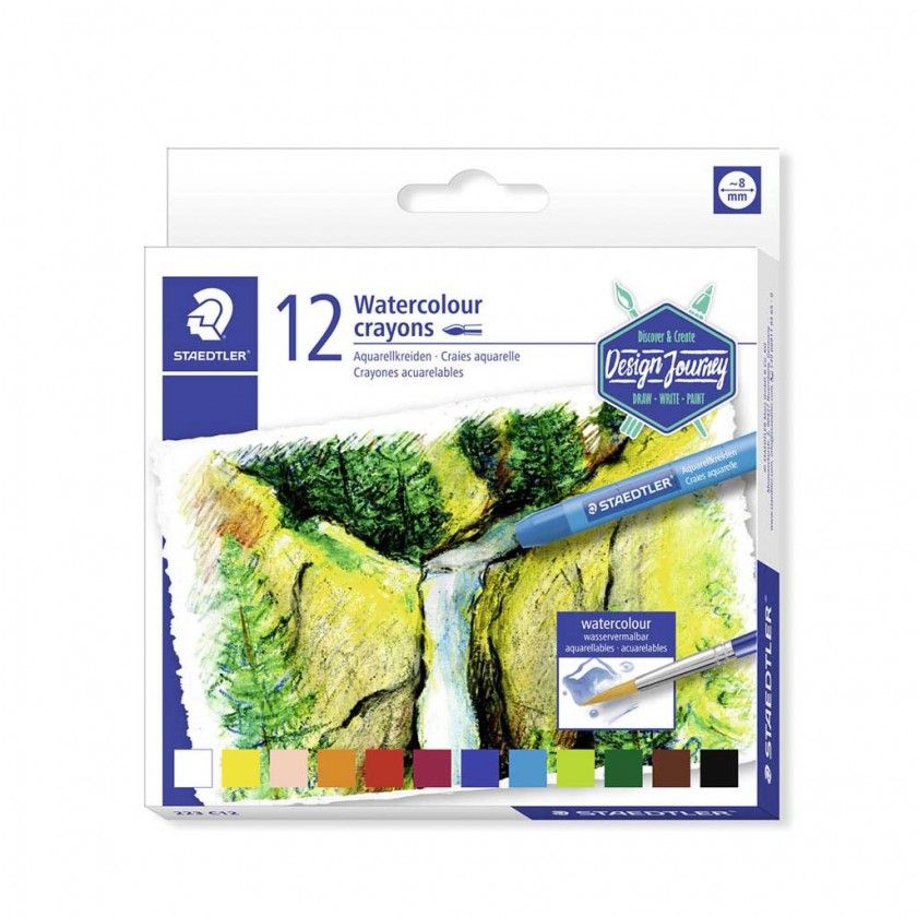 Lpis Cera Aguarela Staedtler 12 Cores