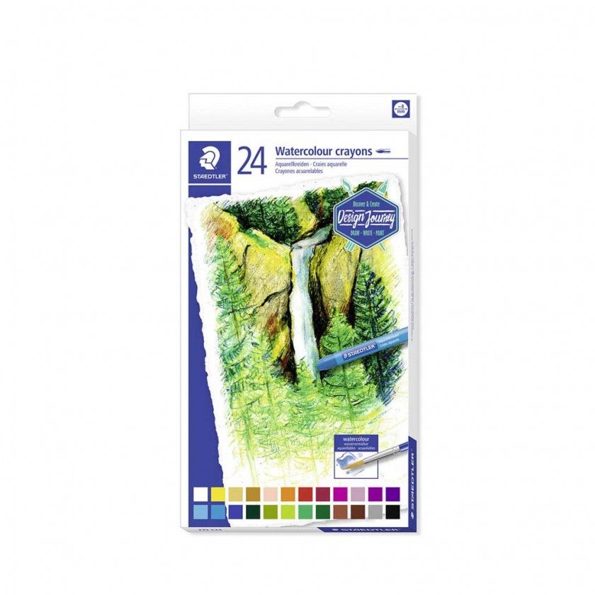 LAPIS CERA AQUARELA STAEDTLER 24 CORES