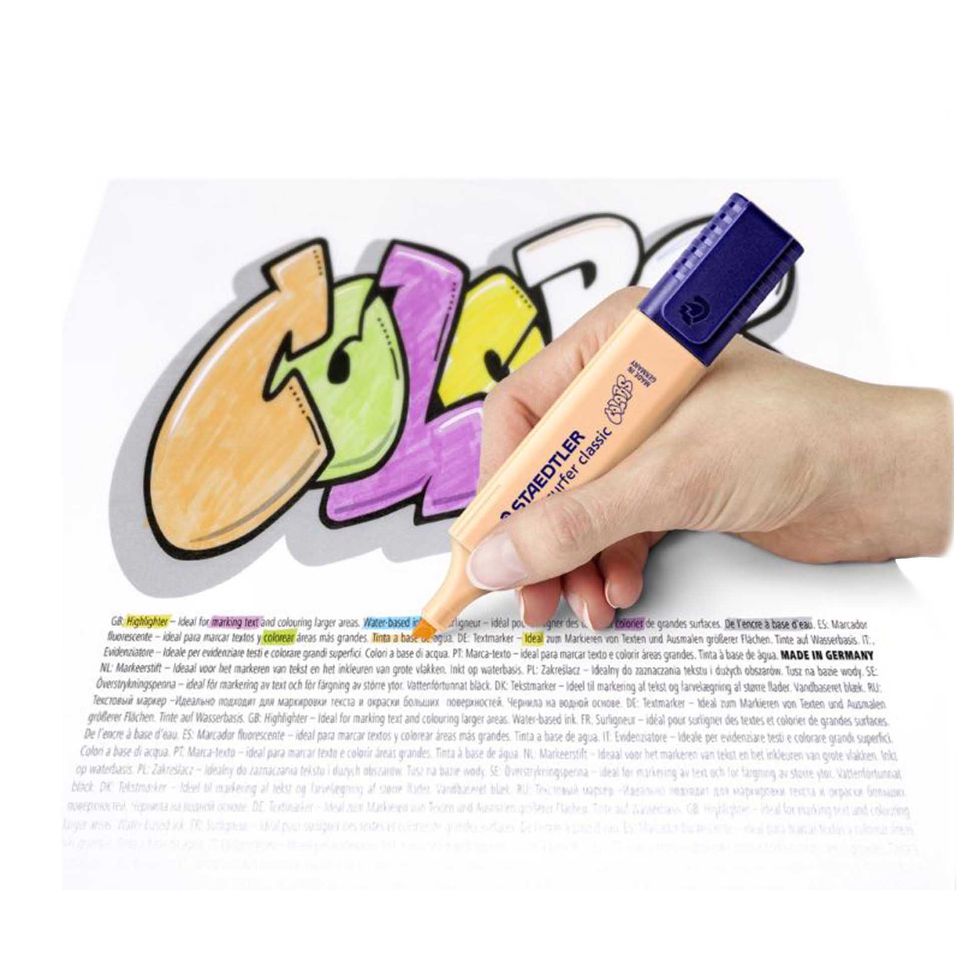 Marcador Staedtler Fluo Textsurfer Pastel Azul