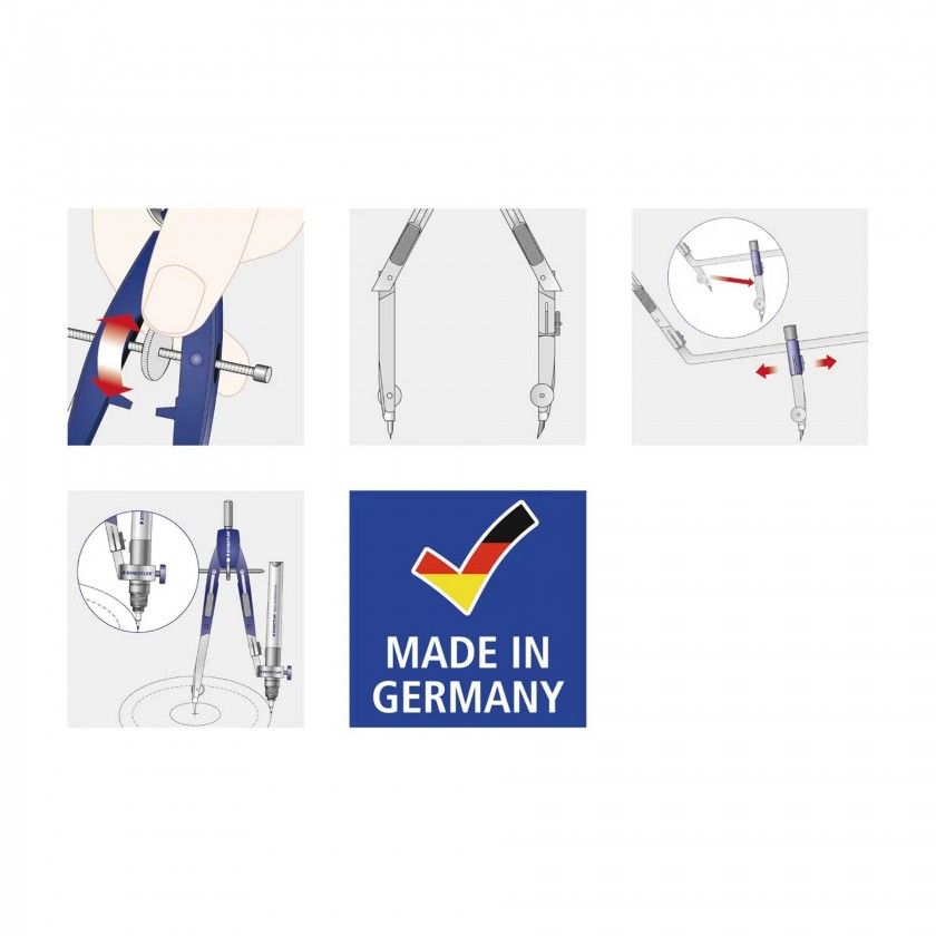 Compasso Staedtler Escolar 4 Peças Compasso Staedtler Escolar 4 Peças