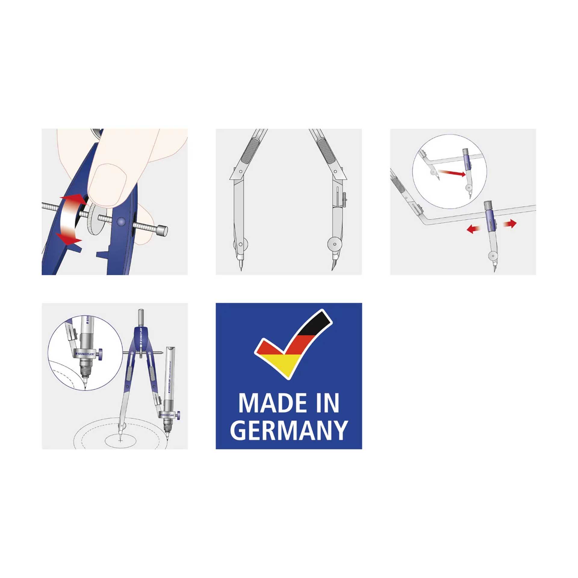 Compasso Staedtler Escolar 4 Peças