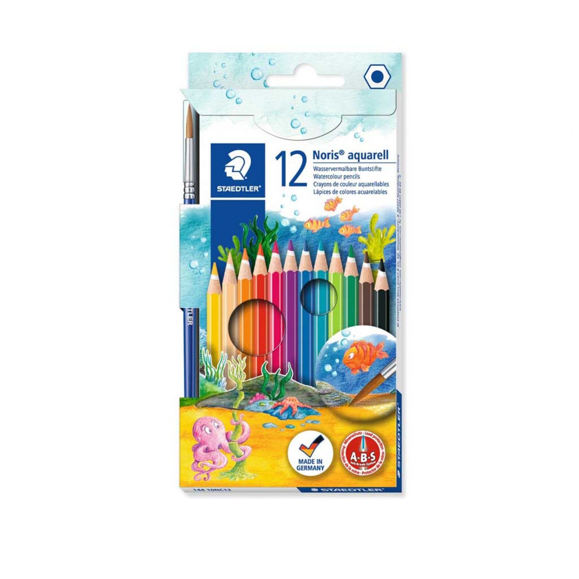 Lápis Cor Staedtler Aquarela 12 Cores + Pincel