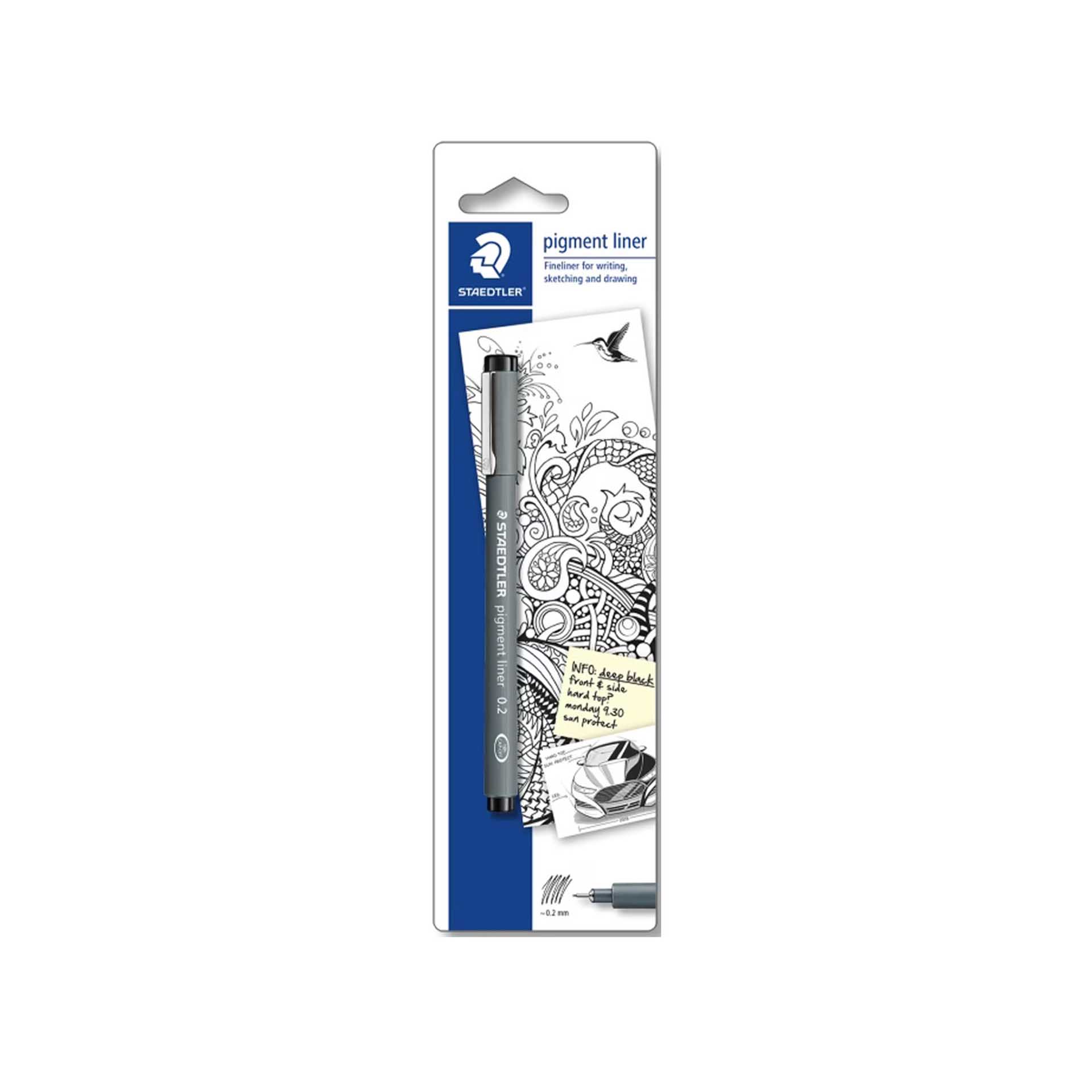 Marcador Staedtler Linha Fina Preto 0.2mm