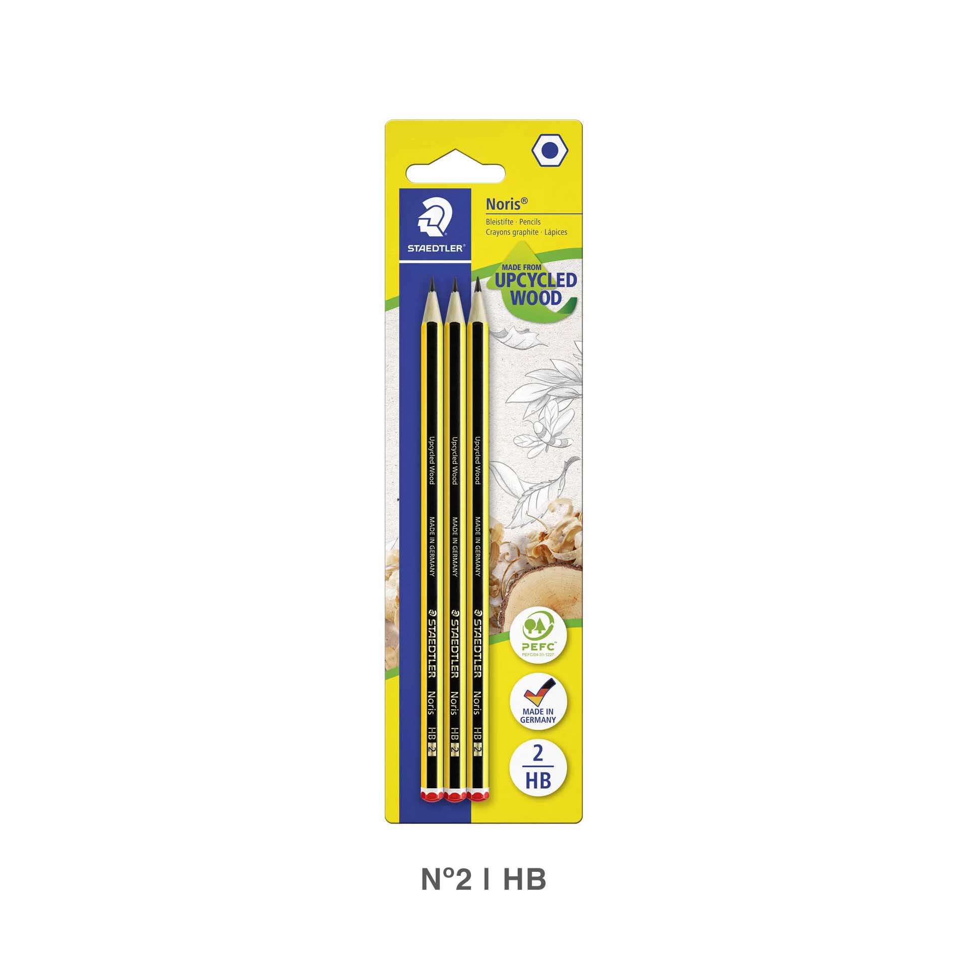 Lápis Grafite Staedtler Noris N.2 HB Pack 3