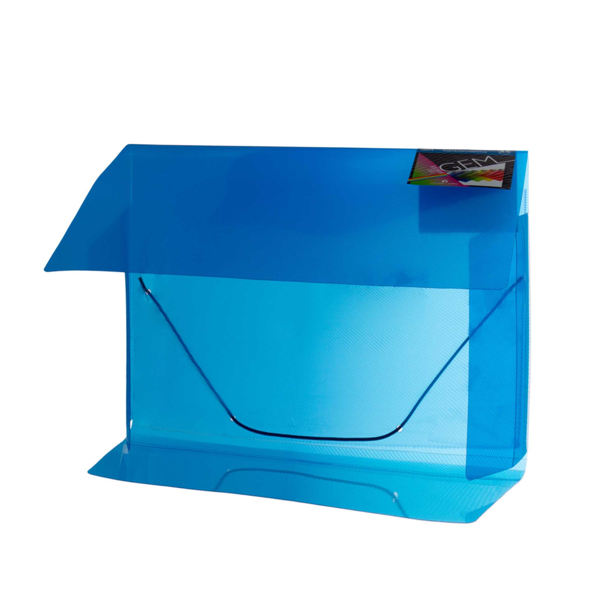 Pasta com Elásticos Azul A4