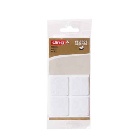 Feltro Adesivo Quadrado 35X35X2.5mm Pack 4 - Image product
