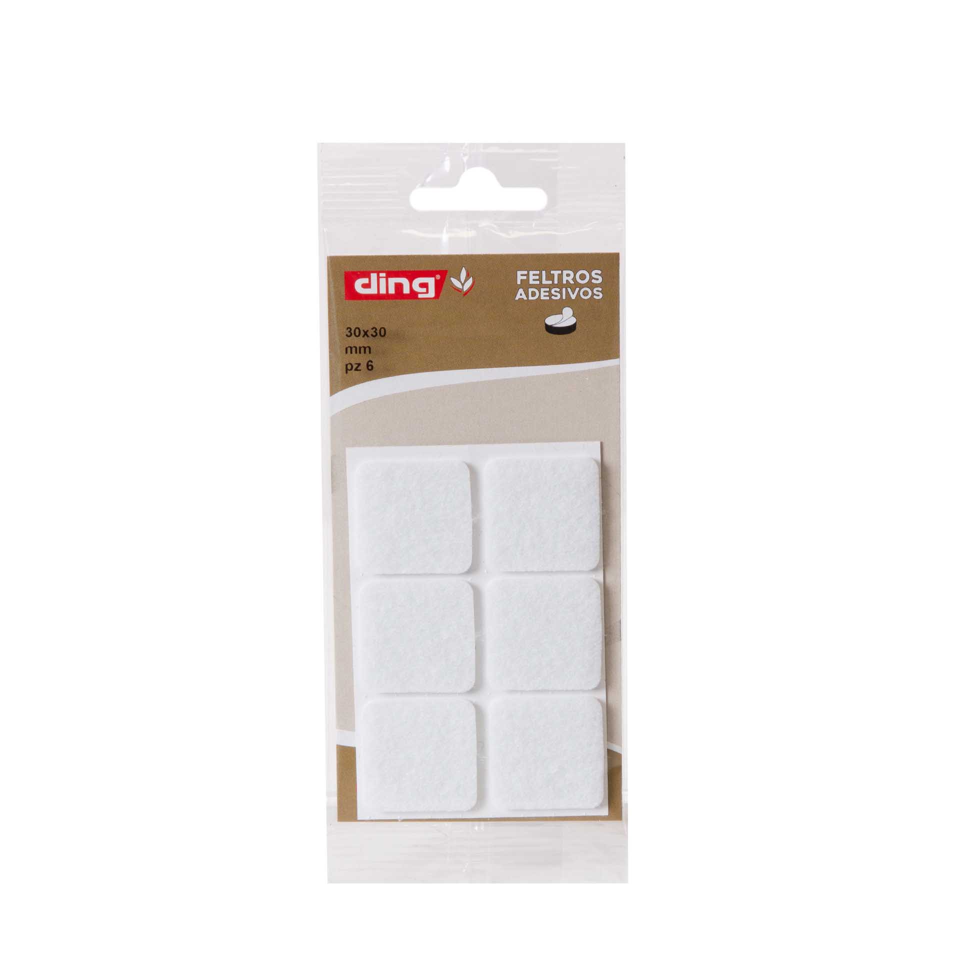 Feltro Adesivo Quadrado 30X30X2.5mm Pack 6