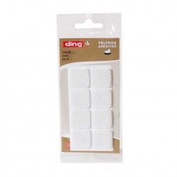 Feltro Adesivo Quadrado 25X25X2.5mm Pack 8