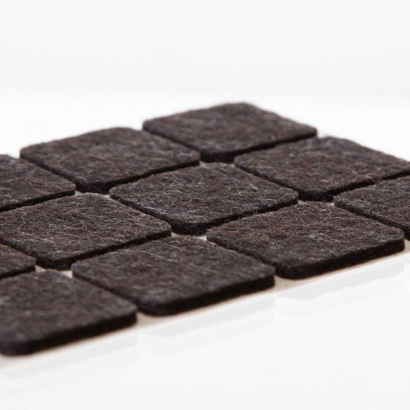 Feltro Adesivo Quadrado 25X25X2.5mm Pack 8