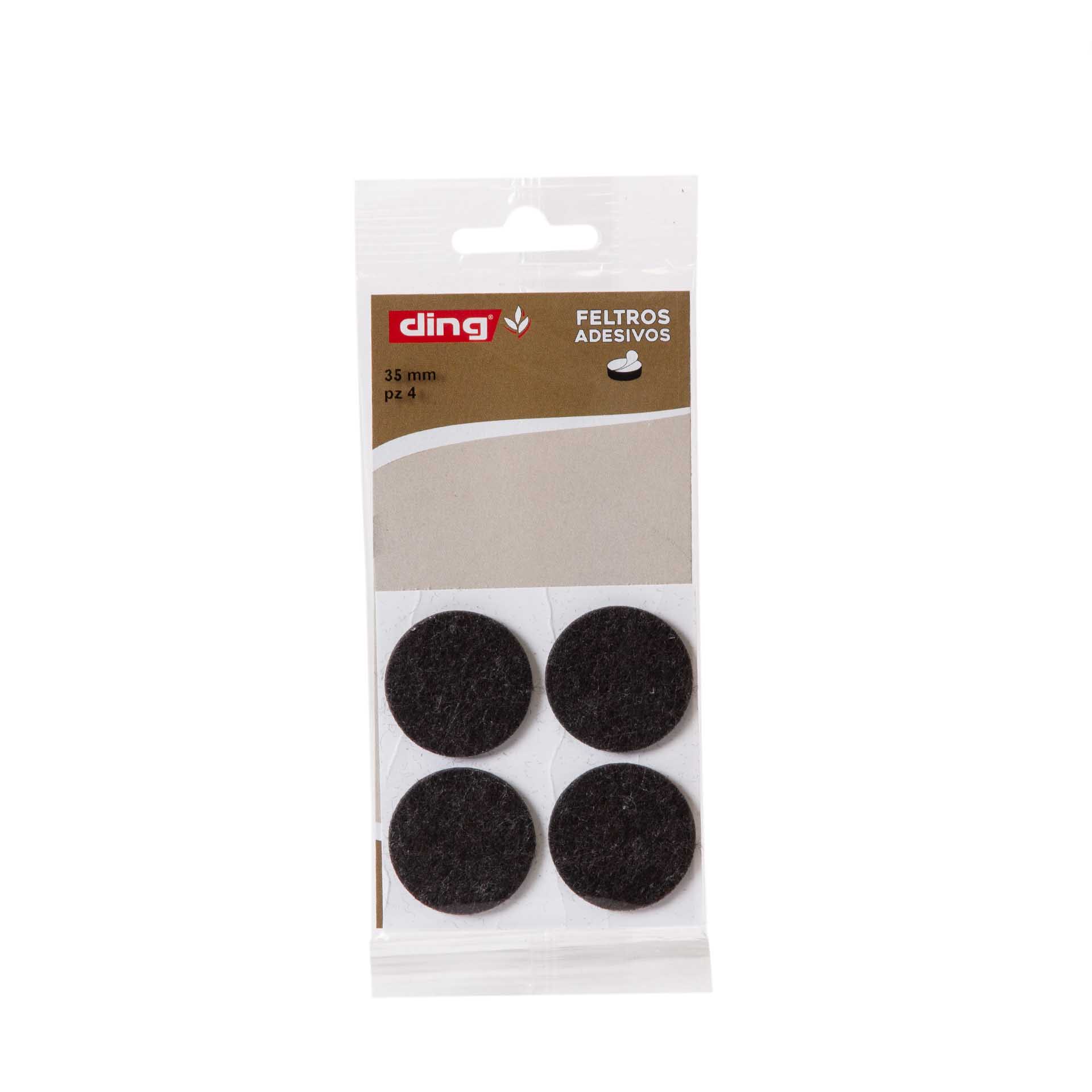 Feltro Adesivo Redondo 35X2.5mm Pack 4