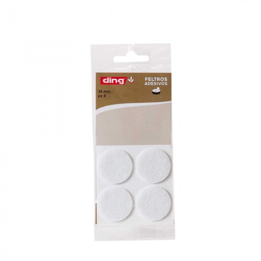 Feltro Adesivo Redondo 35X2.5mm Pack 4