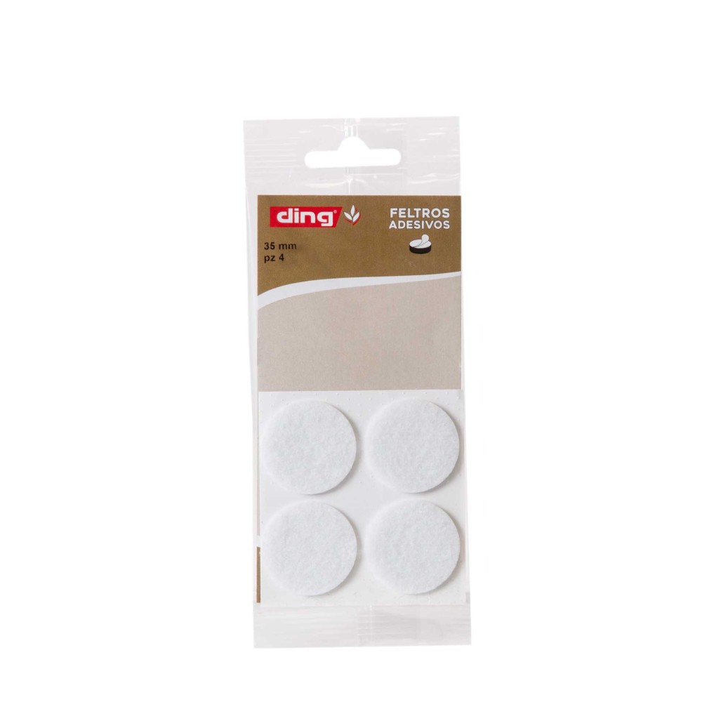 Feltro Adesivo Redondo 35X2.5mm Pack 4