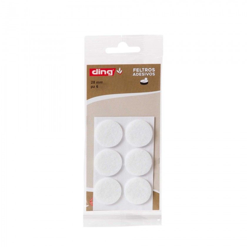 Feltro Adesivo Redondo 28X2.5mm Pack 6
