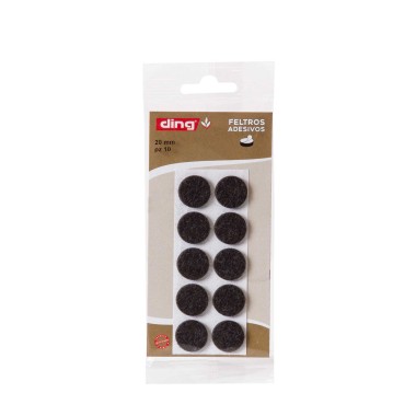 Feltro Adesivo Redondo 24X2.5mm Pack 8
