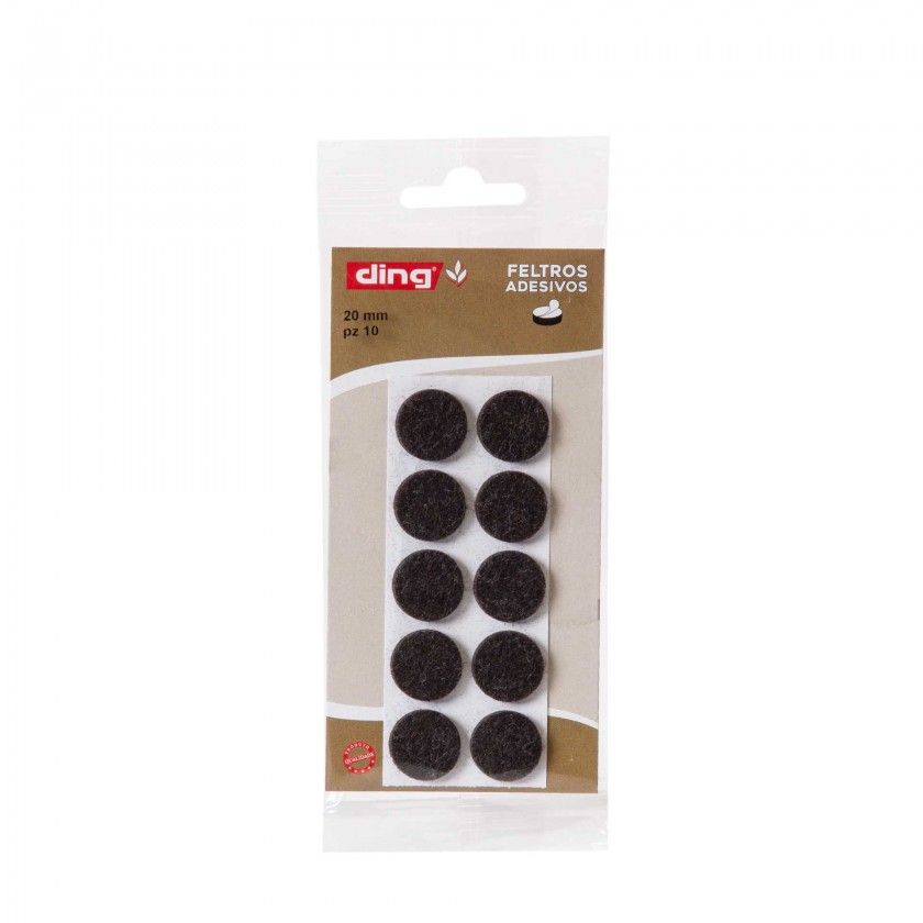Feltro Adesivo Redondo 24X2.5mm Pack 8