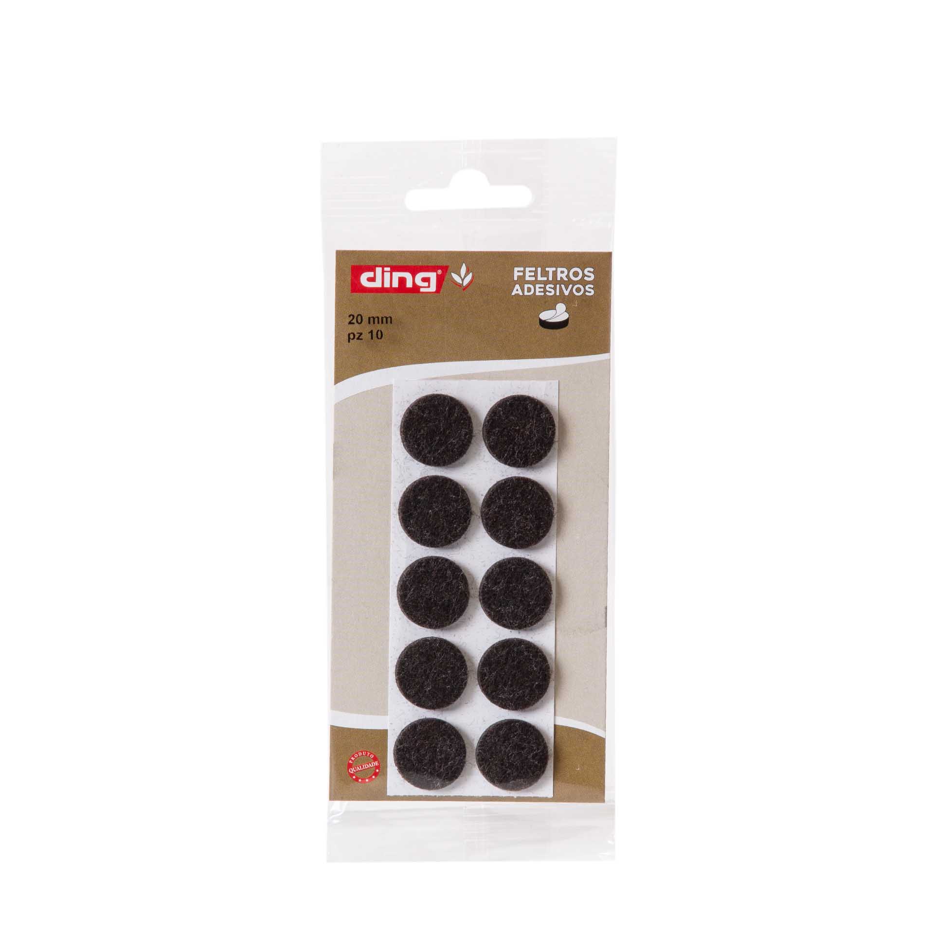 Feltro Adesivo Redondo 24X2.5mm Pack 8