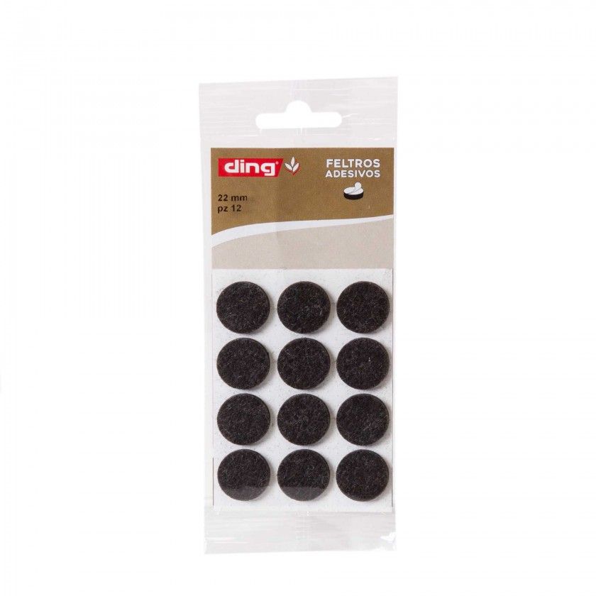 Feltro Adesivo Redondo 22X2.5mm Pack 12
