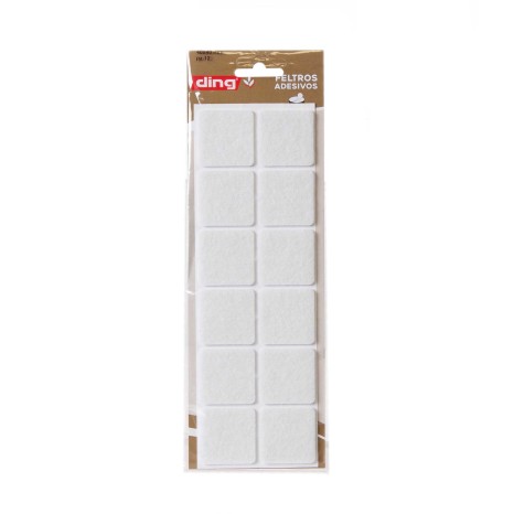 Feltro Adesivo Quadrado 40X40X3mm Pack 12 - Image product