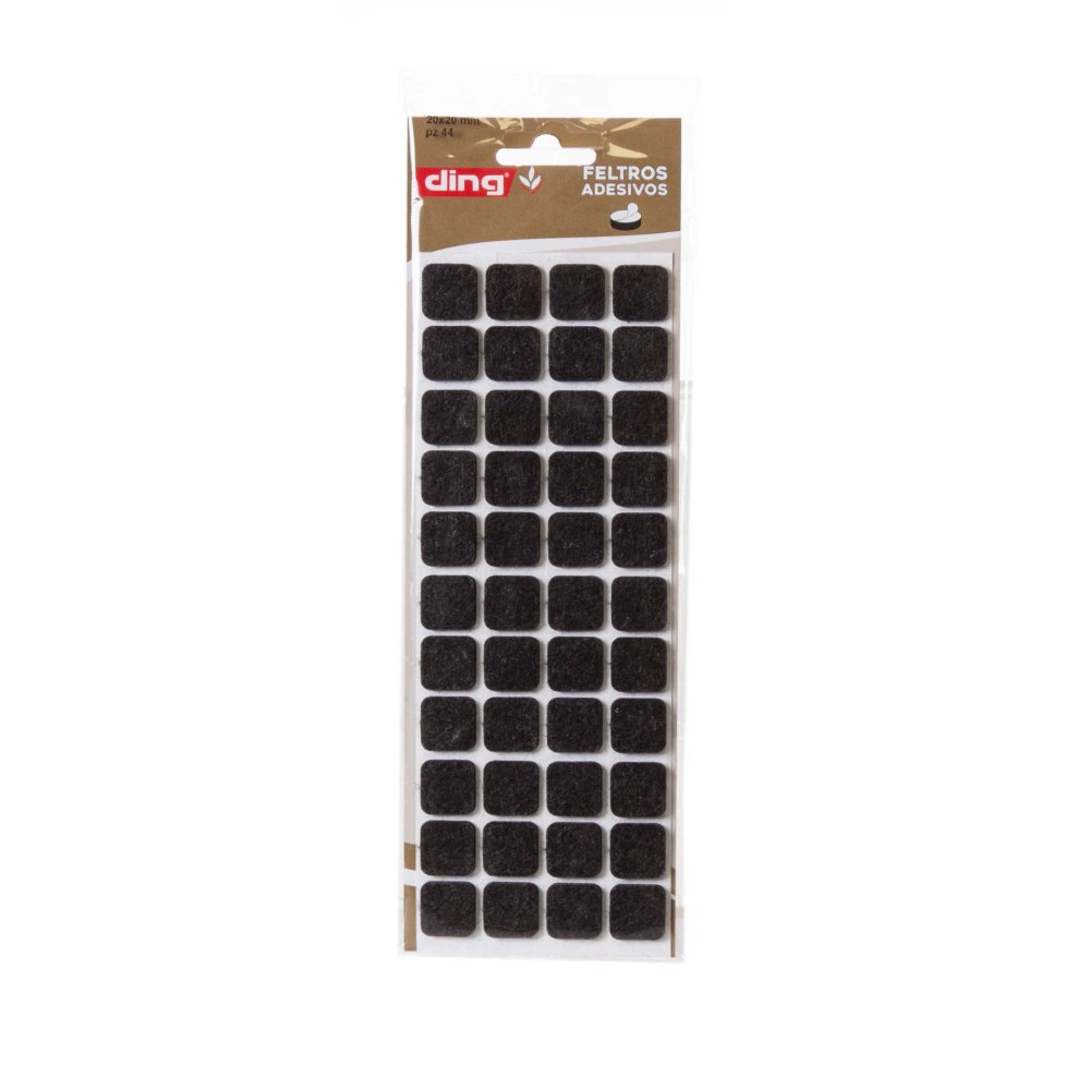 Feltro Adesivo Quadrado 20X20X3mm Pack 44