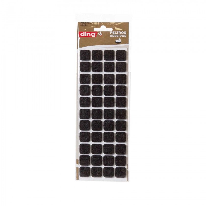 Feltro Adesivo Quadrado 20X20X3mm Pack 44