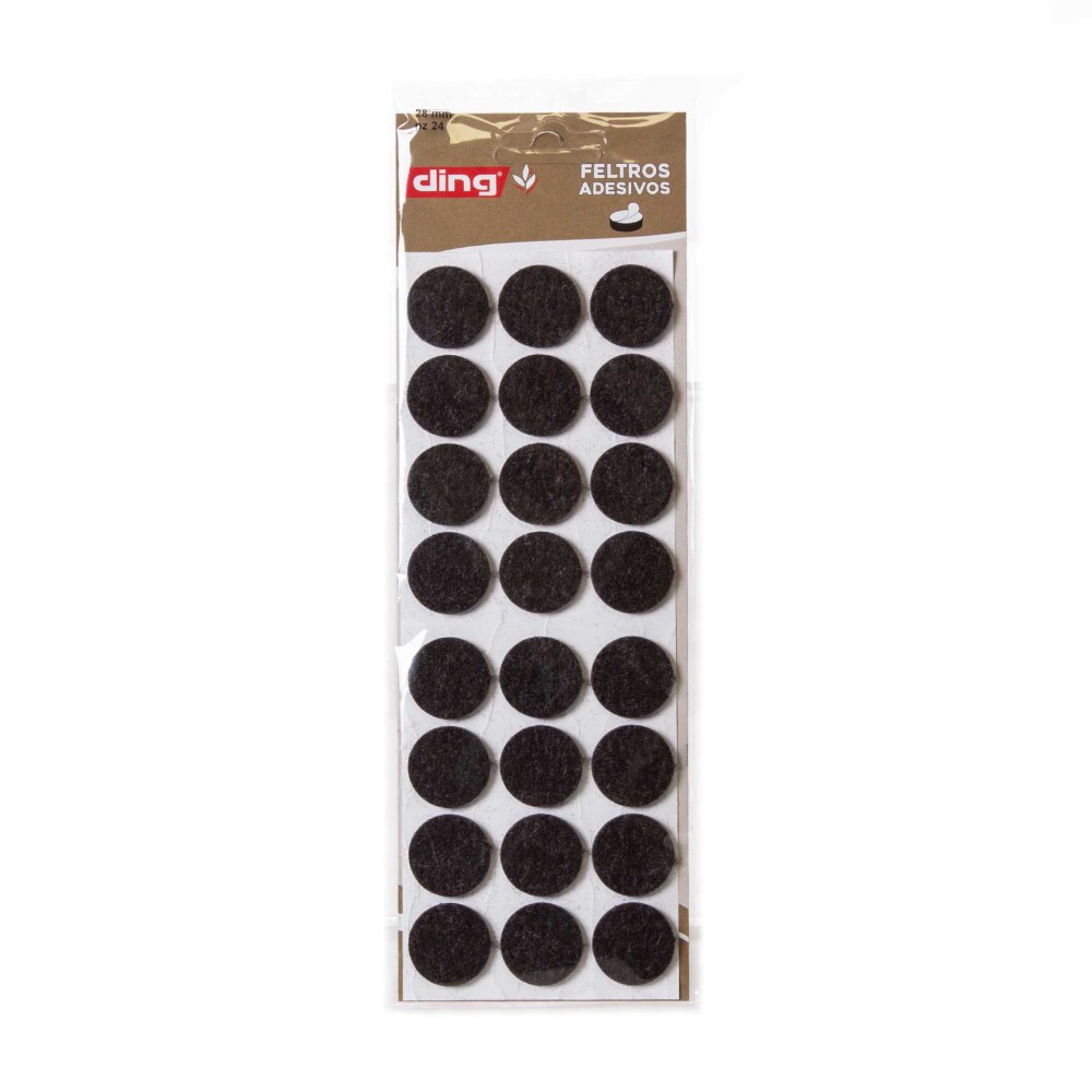 Feltro Adesivo Redondo 28X3mm Pack 24