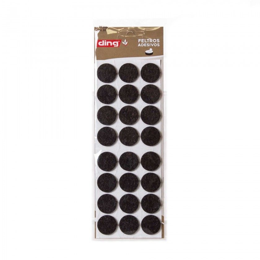Feltro Adesivo Redondo 28X3mm Pack 24