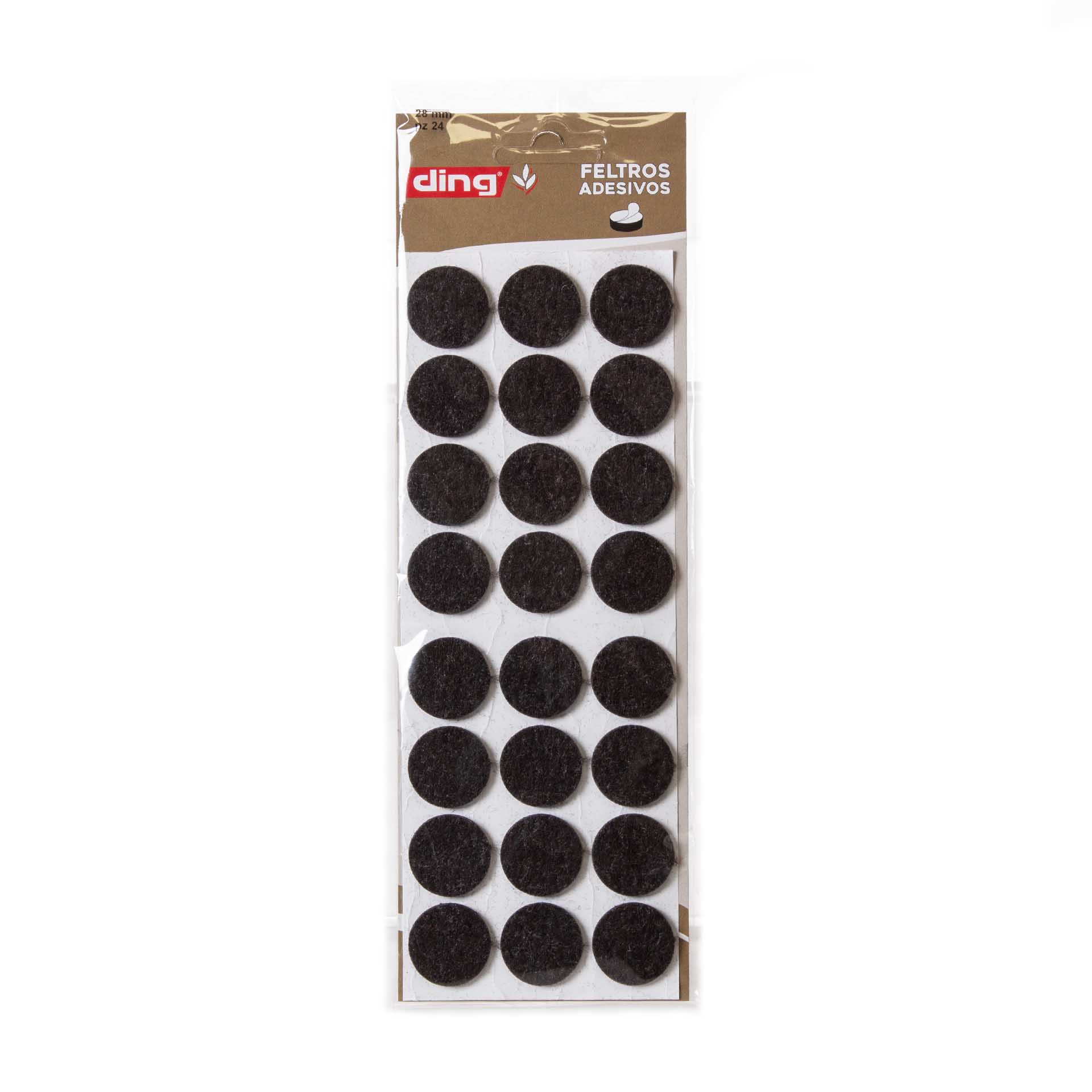 Feltro Adesivo Redondo 28X3mm Pack 24