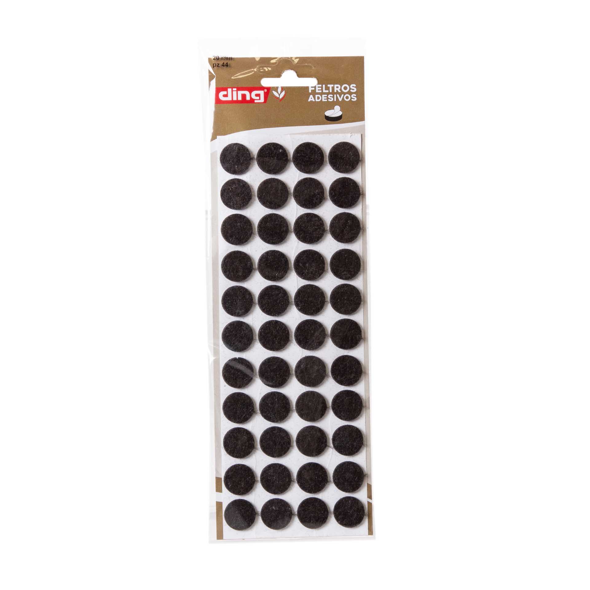 Feltro Adesivo Redondo 20X3mm Pack 44