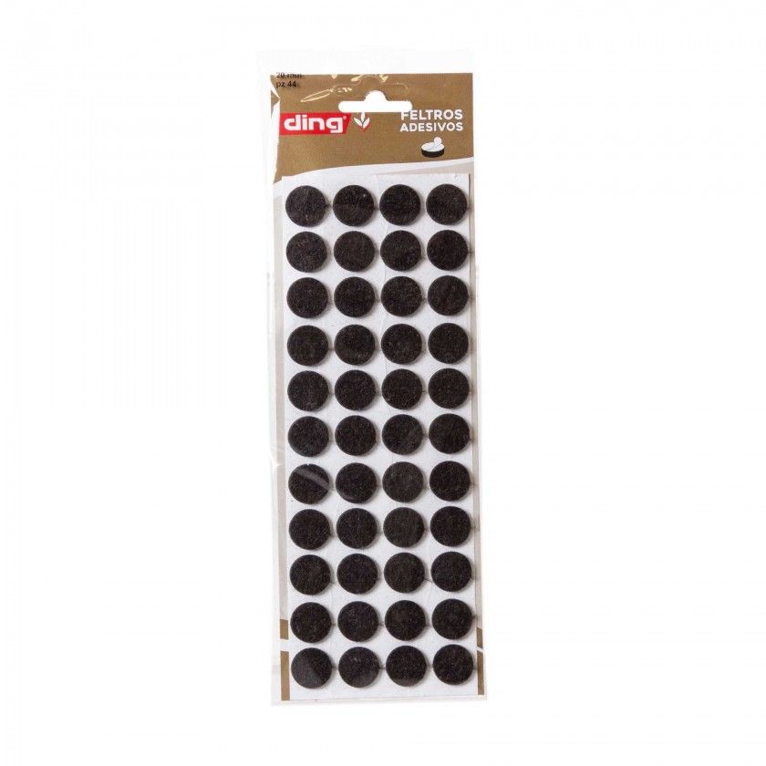Feltro Adesivo Redondo 20X3mm Pack 44