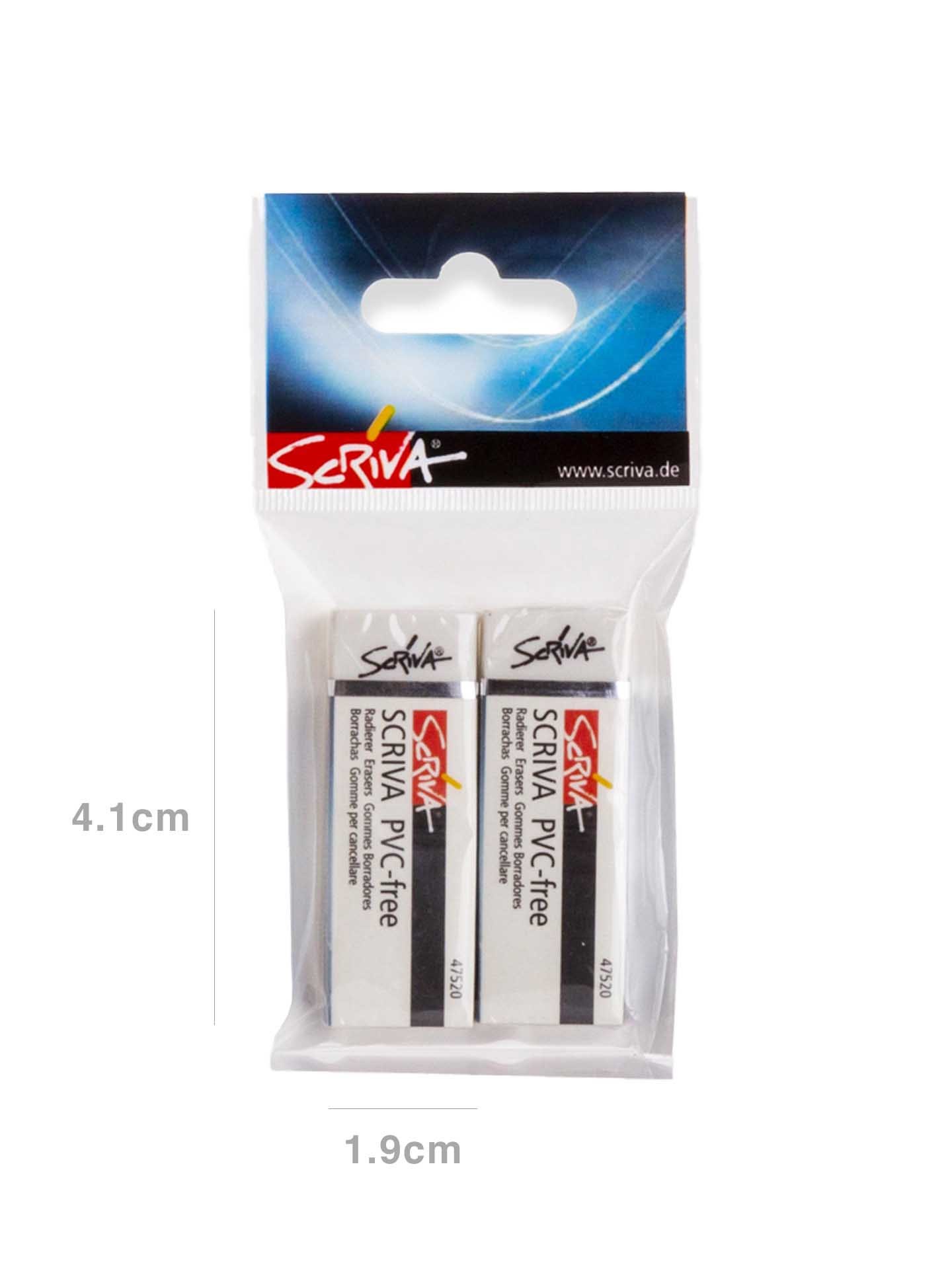 Borracha Scriva Branca 41X19X11.5mm Pack 2