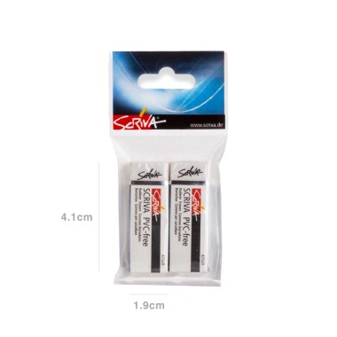 Borracha Scriva Branca 41X19X11.5mm Pack 2