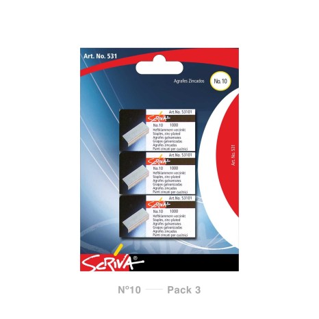 Caixa Agrafos Scriva N°10 Blister 3 - Image product