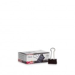 Caixa 12 Molas Plstico/Inox Scriva Para Papis Preto N.1 19mm