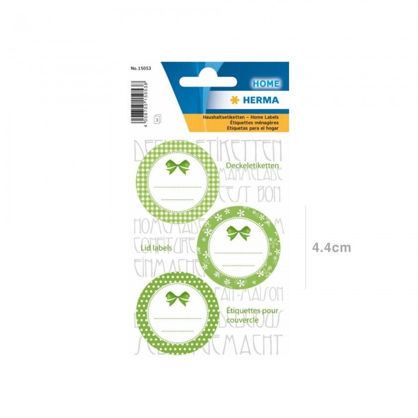Rótulo Herma Cozinha Redondo Verde 4.4cm Rótulo Herma Cozinha Redondo Verde 4.4cm