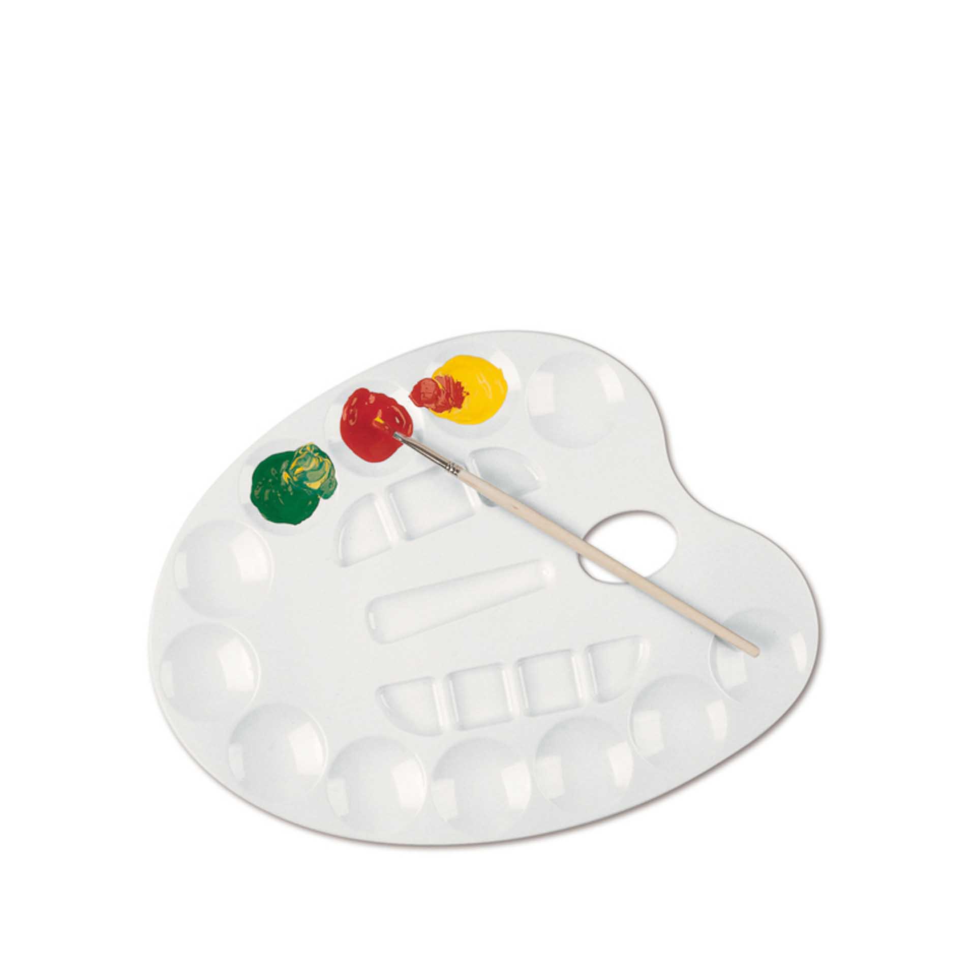 Paleta Poliestireno Primo Oval Branco 32.5X27X8cm