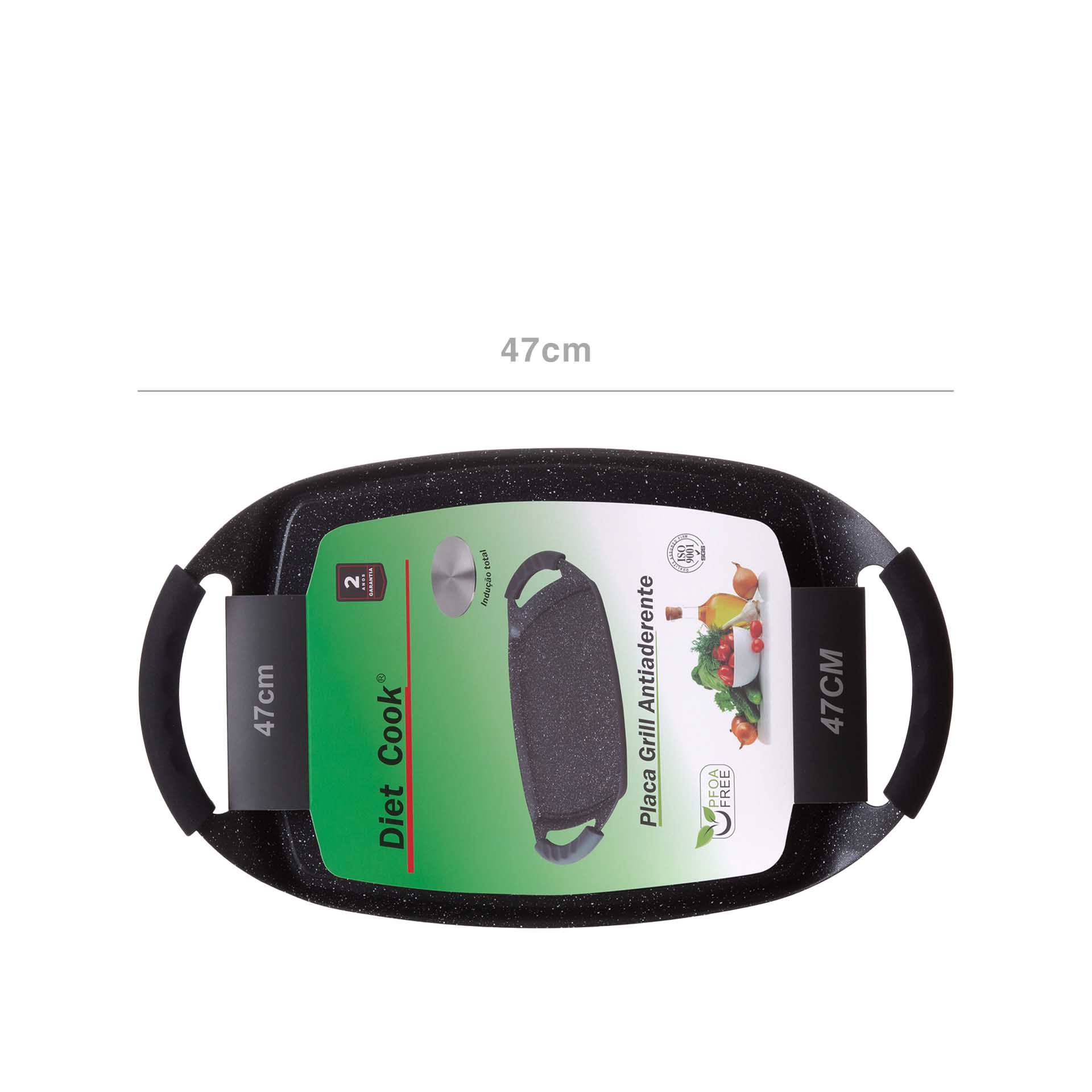 Placa Grill Granito Diet Cook Indução 45cm