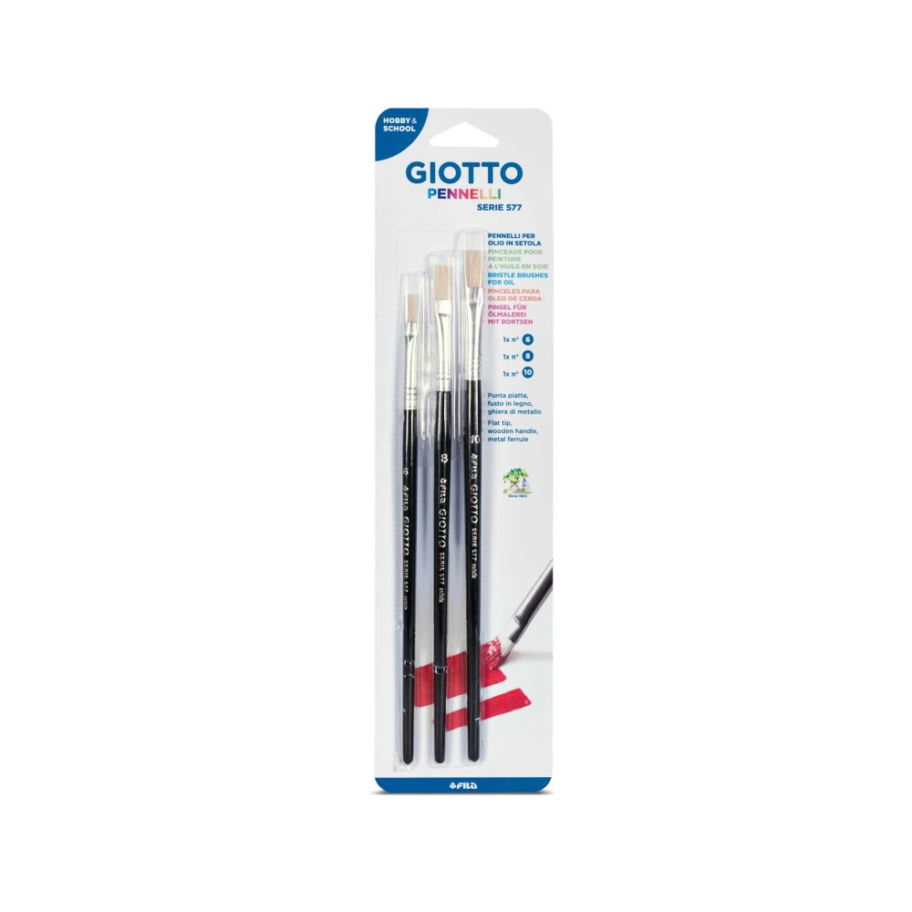 Giotto Pincel Óleo N.6/8/10 Pack 3