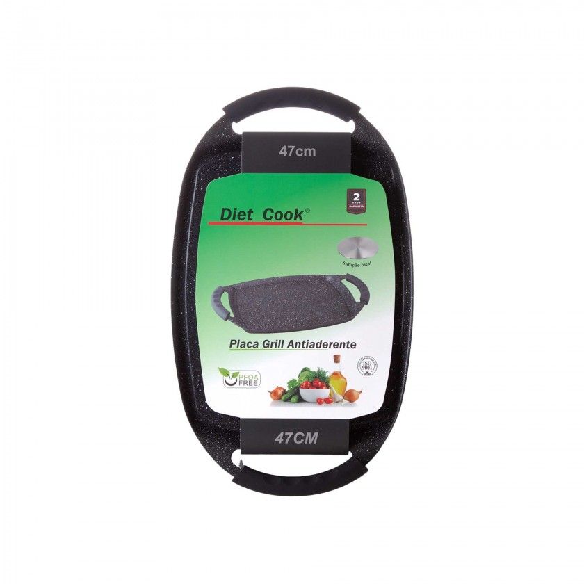 Placa Grill Granito Diet Cook Indução 45cm Placa Grill Granito Diet Cook Indução 45cm