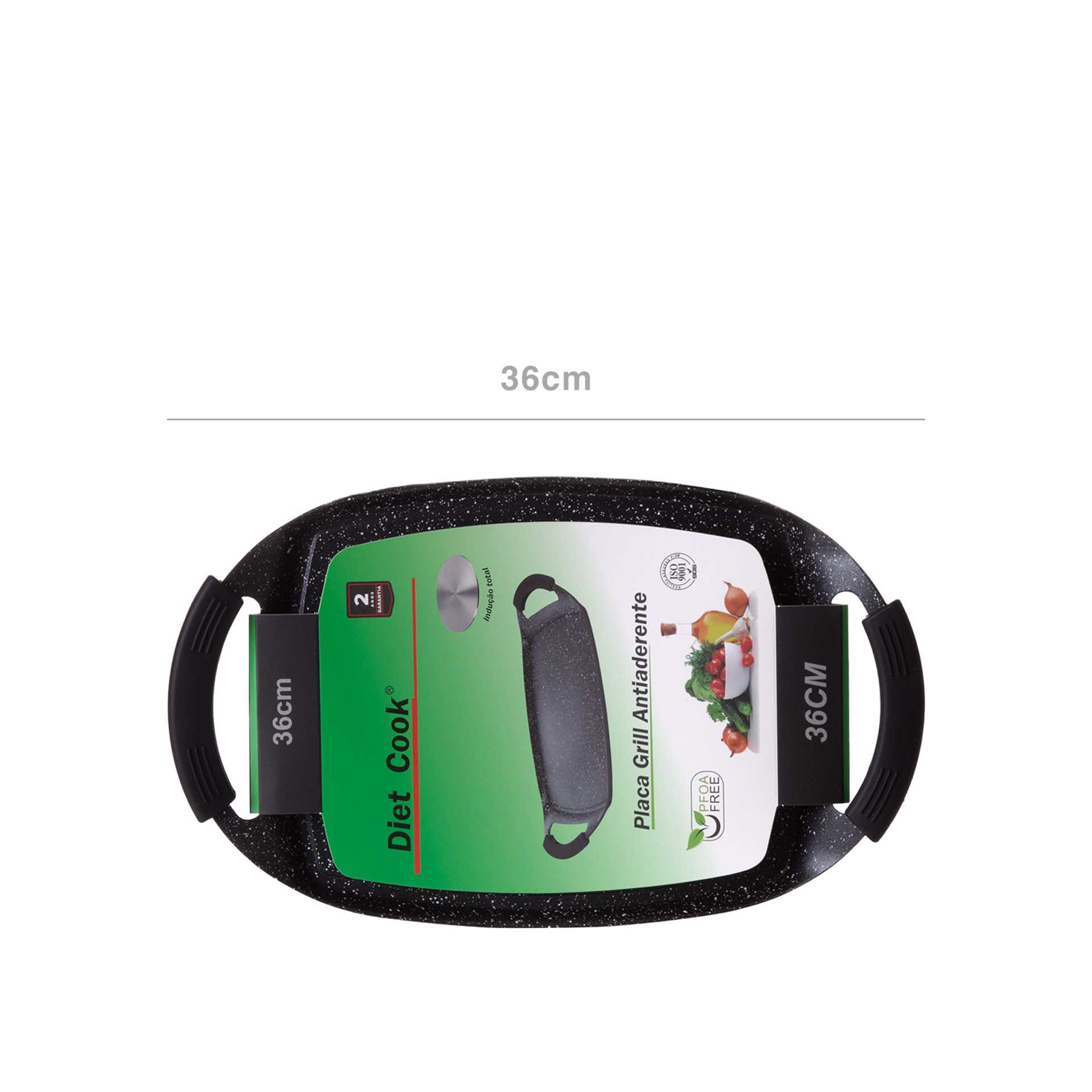 Placa Grill Granito Diet Cook Indução 35cm