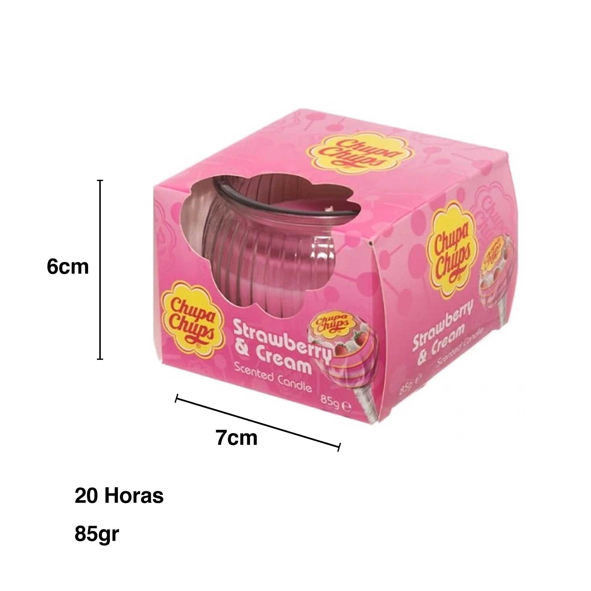 Vela Vidro Chupa Chups 20 Horas 85gr 7X6cm