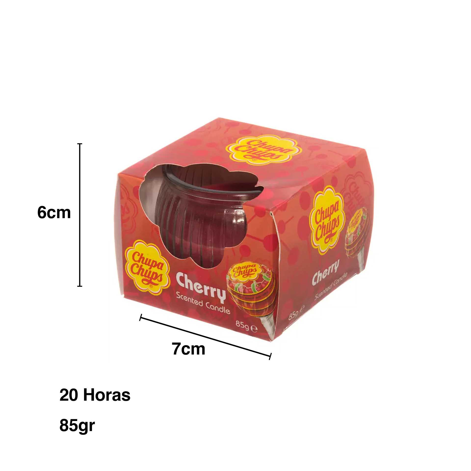 Vela Vidro Chupa Chups 20 Horas 85gr 7X6cm