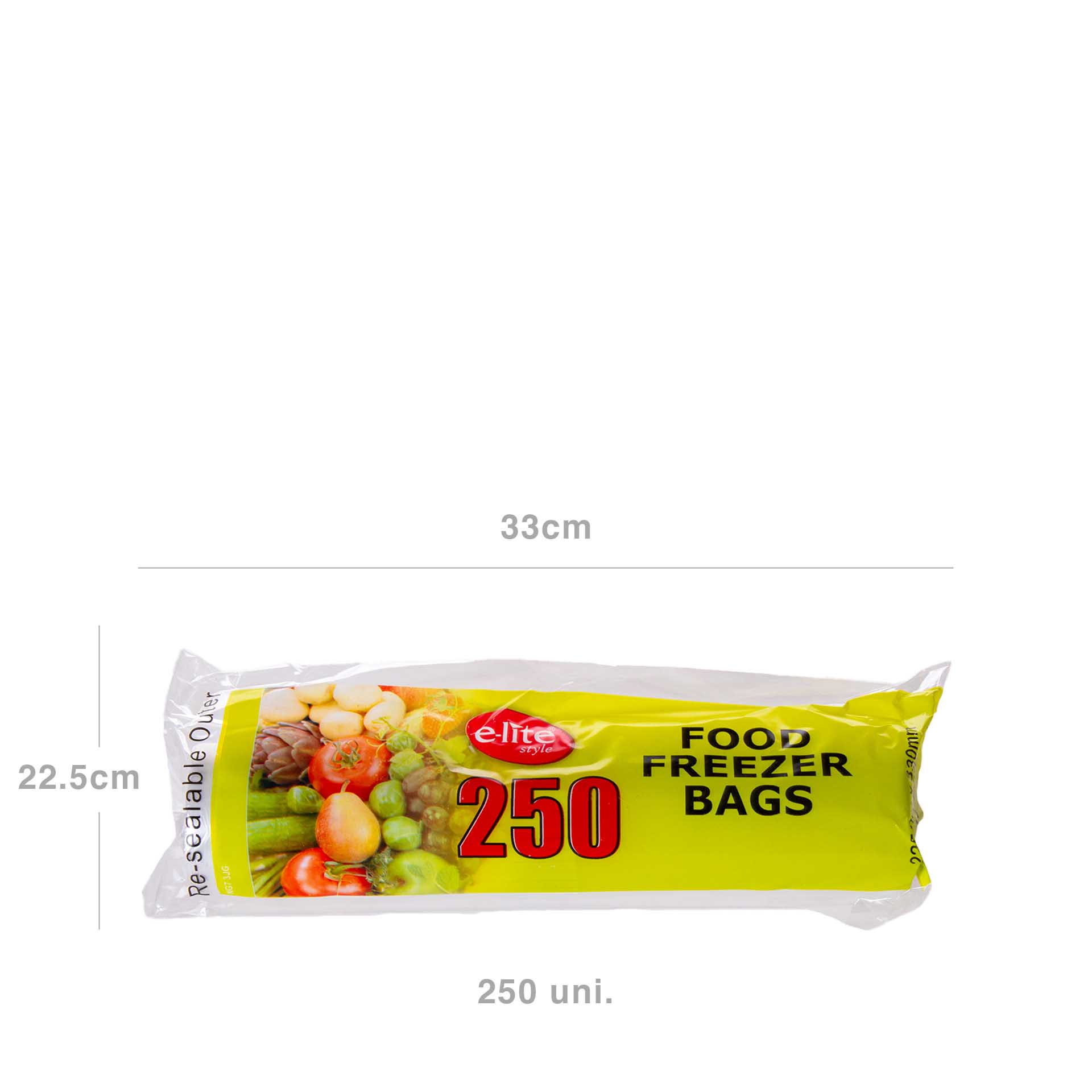 Saco Congelação Plástico 22.5X33cm Pack 250