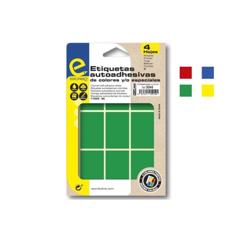 Etiqueta Adesiva Sortidas Papel Multicor 34X53mm Pack 36 - Image product