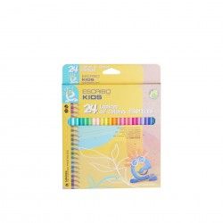 Lpis Cor Hexagonal 24 Cores Pastel